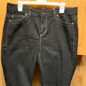 CALVIN KLEIN women’s black 5-pocket skinny jeans / size 14